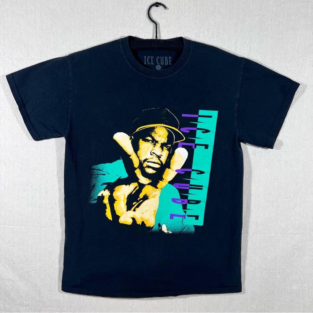 Ice Cube T-Shirt Black  Peace Logo Size M Casual